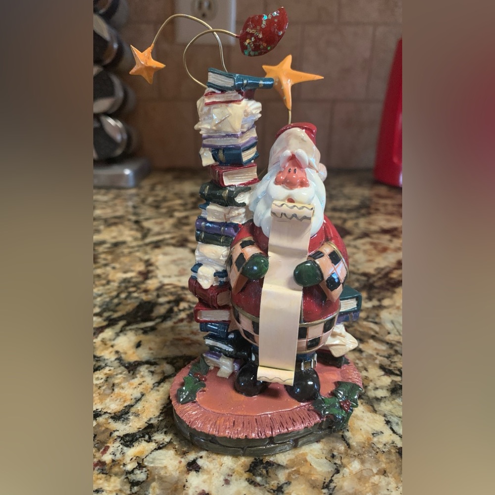 Vintage Jerry Elsner Co. Santa with Books Figurine